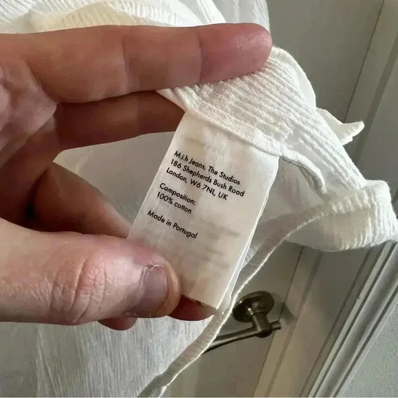 M.i.h Jeans White Button-Up Blouse – Size 6 - Picture 3 of 4